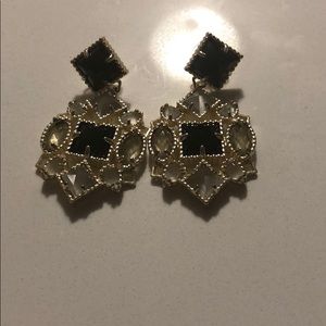 Kendra Scott Silver/Black/slate statementearrings